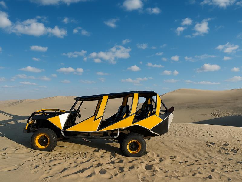 our mission and our photo from tour at huacachina